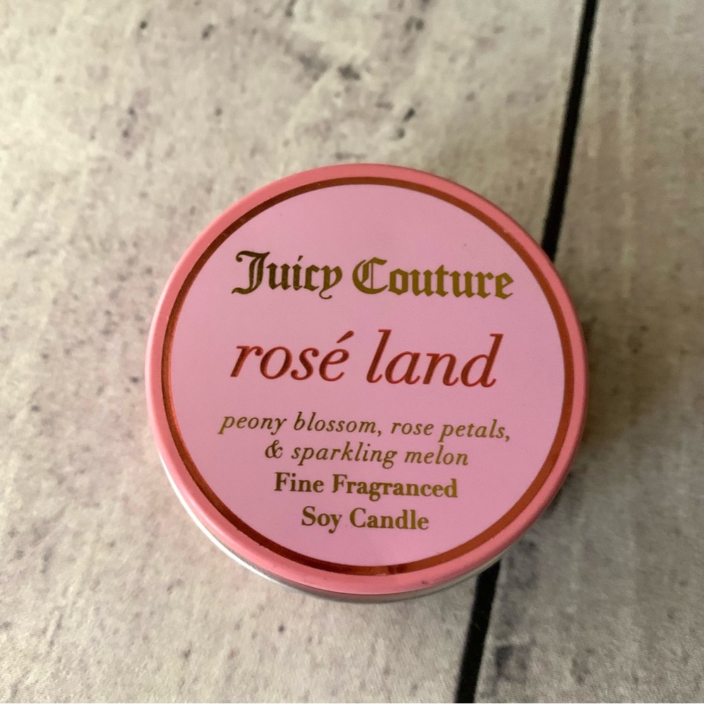2/11$ 🎀 Juicy Couture ROSE LAND Fine Fragranced Soy Candle 1oz Travel Size